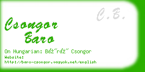 csongor baro business card